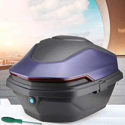 Motorcycle Trunk Travel Luggage Storage Box, Universal Motorcycle Helmet Top Box Luggage Storage For Motorbike Moped Back Rear Case,Many Colors Are Available (Color : Light Rose Gold) — view 3