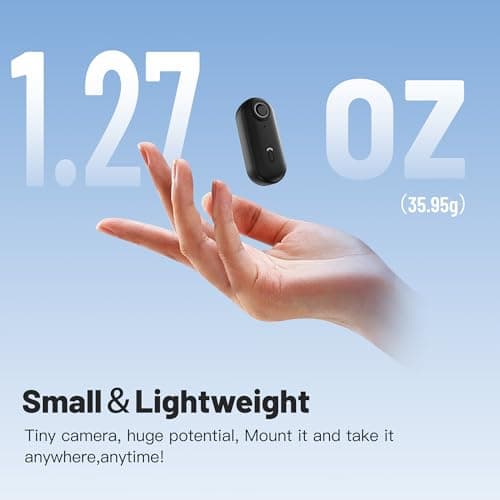 128GB FHD 1080P Mini Body Camera, Wearable Action Body Cam, Thumb Size Hands Free Recording Body Worn Camera, Premium Portable Camcorder Mount Anywhere for Security, Work, Guard, Travel (Black) — view 2