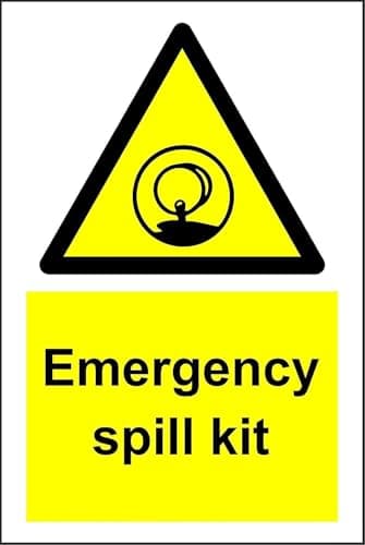 Emergency Spill Kit Sign - 1.2mm rigid plastic 300mm x 200mm