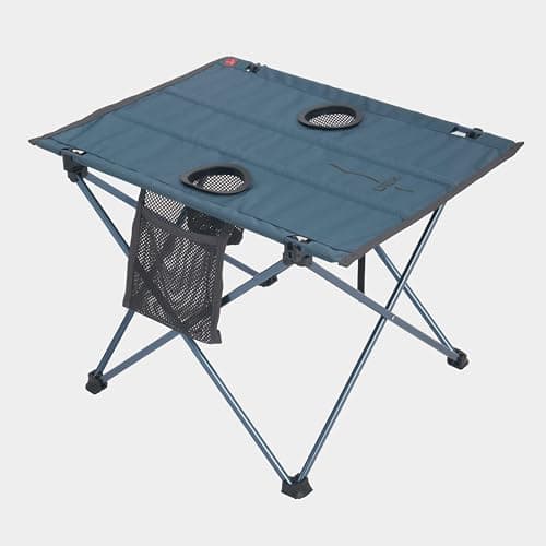 OEX Ultralite Table with Anodised Aluminium Frame, Ultra Lightweight, Durable, Portable, Compact Pack Size, Built in Cup Holders, Ideal for Camping, Festivals & Outdoor Events, Carry Bag, Blue — view 2