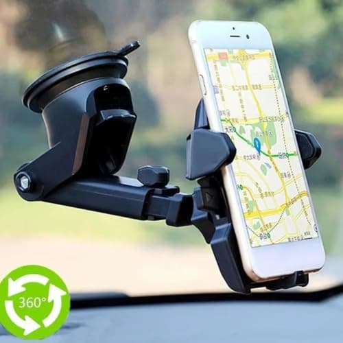 Universal Car Phone Holder with Suction Cup, 360° Rotation — view 3