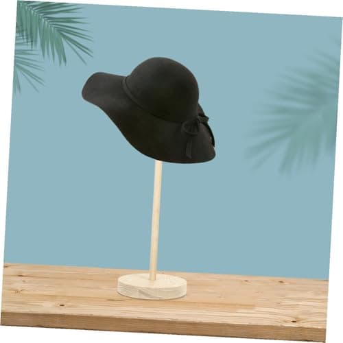 KOMBIUDA Portable Wooden Wig Stand Tripod Holder for Travel Display — view 5