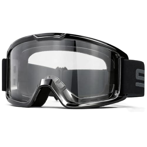 SPOSUNE Ski/Motorcycle ATV Goggles with Anti-fog Dual Lens - Off Road Racing Dirt Bike Goggles, Snow Goggles Men Women