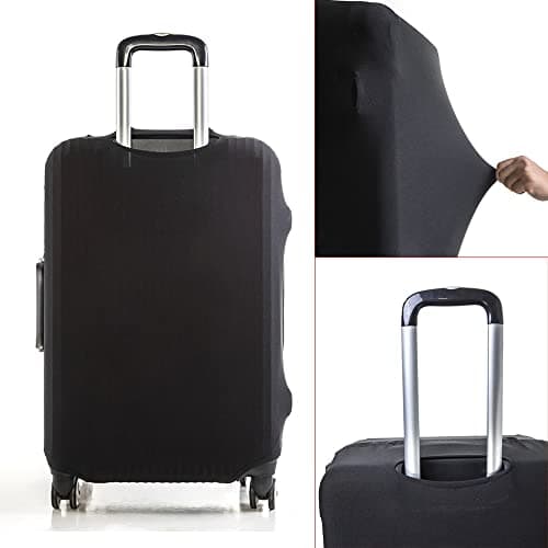 Initial Letter Printed Design Travel Trolley Case Cover Protector Washable Suitcase Cover Luggage Storage Covers for 18-28 Inch Luggage Cover (M (22-25 inch Luggage), gold J) — view 5
