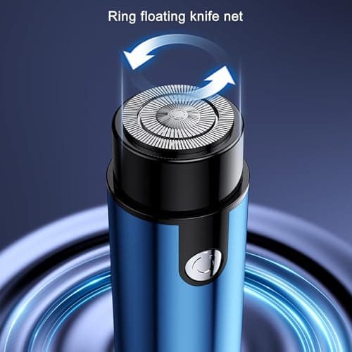 Sized Electric Shaver with USB Recharging Travel Trimmer, Red — view 4