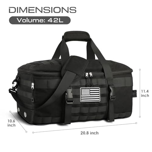 ETRONIK Gym Bag Mens Women, Large Tactical Duffle Bag with Shoe Compartment — view 4