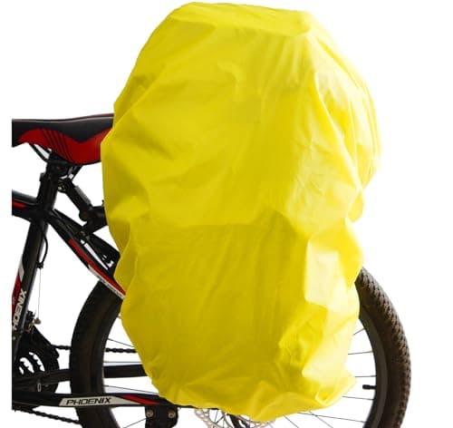 VAOLOAV 100L Rain Cover for Bicycle Basket Rain Cover Bicycle Bag Luggage Rack Waterproof Yellow — view 2