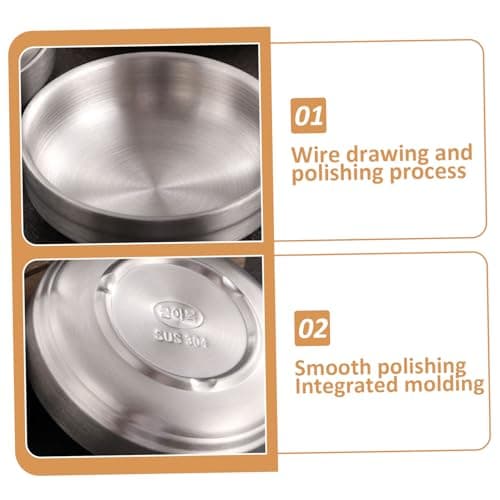 Dog Bowls, 2Pcs Gold Dog Bowls, 5.7 Inch Stainless Steel Pet, Pet Dish Set for Food, Basic — view 3