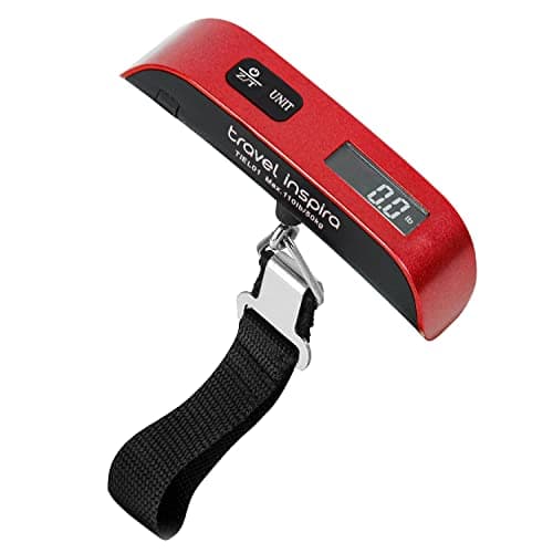travel inspira Luggage Scale, Portable Suitcase, Weighing Scales (Red)