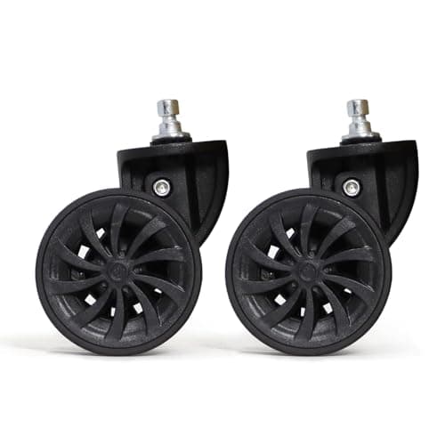 Luggage Replacement Wheels, Swivel Spinner Caster, Repair Parts for Suitcase, Set of 2 Black