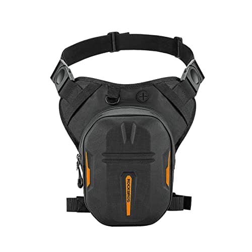 ROCKBROS Motorcycle Tank Bag Motorcycle Leg Bag Waterproof Motorbike Thigh Bag for Men Women, Black, 21 * 17 * 8.5cm