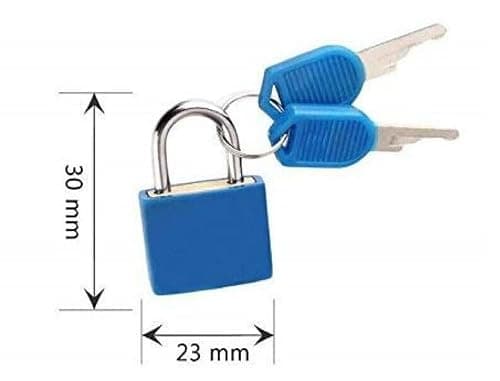 Suitcase Locks Padlocks, Small Luggage Locks with Keys with Outdoor Travel Luggage Suitcase Baggage Metal Travel Padlocks for Backpack Gym Locker Laptop Bag Multicolour (2 Pcs Light Blue) — view 2