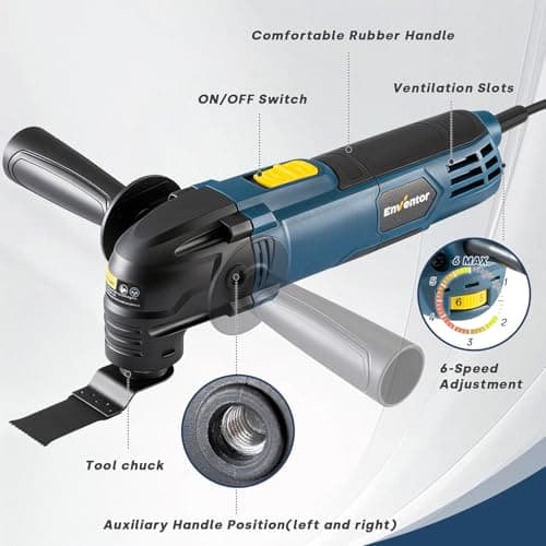 Enventor Oscillating Multi Tools, 300W 15000-22000 OPM, 6 Variable Speeds — view 2