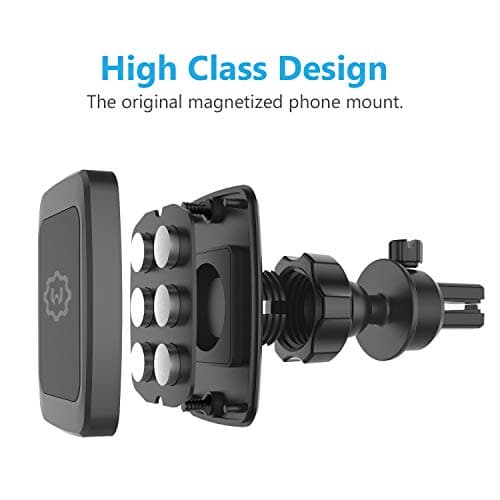Magnetic Phone Car Mount, WixGear Universal Bite-Lock Air Vent Magnetic Phone Car Mount Holder, for Cell Phones with Swift-snap Technology — view 4