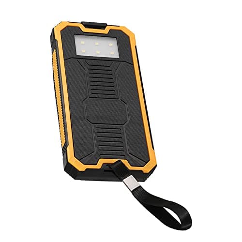 YUEHISY 20000mAh Dual USB Portable Fast Charging Solar Power Bank Case DIY Kit for Phone Charging, Outdoor Activities (Yellow)