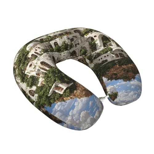 JZSTY Celestial City Memory Foam Travel Pillow Soft Comfortable Full Relaxing Supportive for Car Lunch Break Lumbar — view 2
