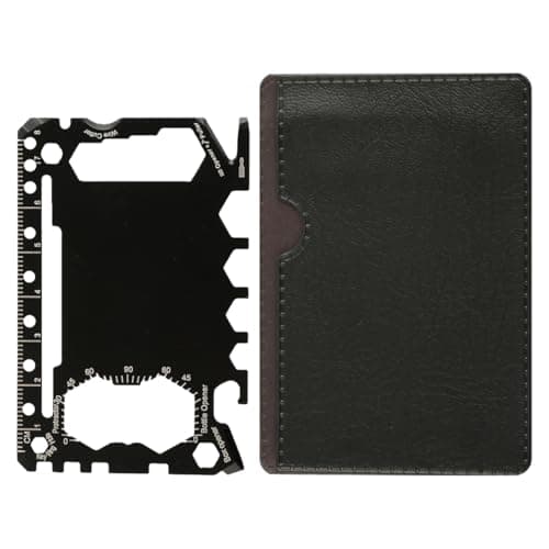 46 in 1 Multitool Card Stainless Steel Pocket Tool for Camping Black