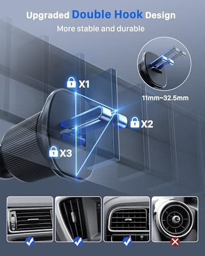 YOSH Car Phone Holder, Mobile Phone Holder for Car Vent, Car Accessories — view 4