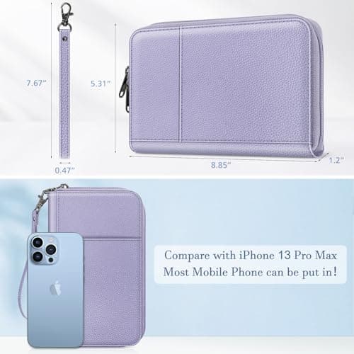 FINTIE Passport Holder Travel Wallet for Family — view 3