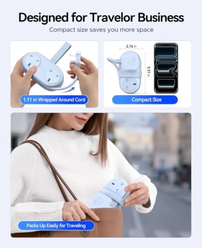 ORICO PD 20W Extension Lead 1.11M with 3 USB Slots (1 USB C) Blue, AP3PRO — view 4