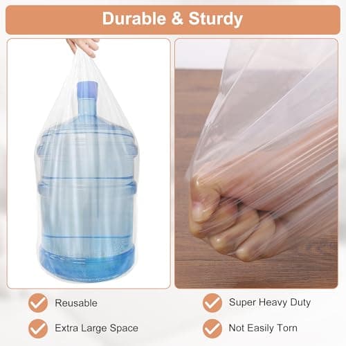 Hejo 100X150cm Durable Clear Plastic Protective Covers 10-Pack - Extra Large Heavy-Duty Organizer Bags for Furniture, Bikes, Suitcases & Seasonal Storage, Waterproof, Space-Saving Moving Supplies — view 3