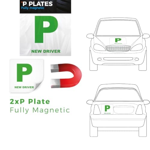 EVAQ8 New Driver Kit | Passed Driving Test Gifts - Magnetic P Plates, First Aid Kit, Hi-Vis Vest, Wind-Up Torch, Ice Scraper, Blind Spot Mirrors & Congratulations Card in Deluxe Gift Bag — view 6