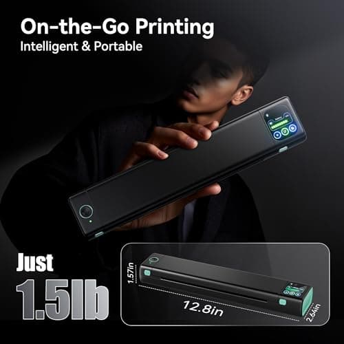 Phomemo M08D Portable Printer with Touchscreen Supports US Letter & A4 — view 4