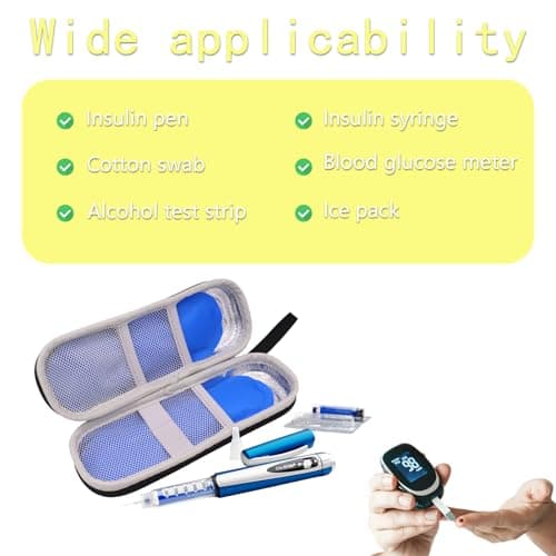 Cooler Travel Case with 2 Ice Packs - Portable, Lightweight and Durable Bag for Supplies, Medication Cooled Travel Cases, Cooler Pen Case, for Travels, Waterproof & Insulated — view 4