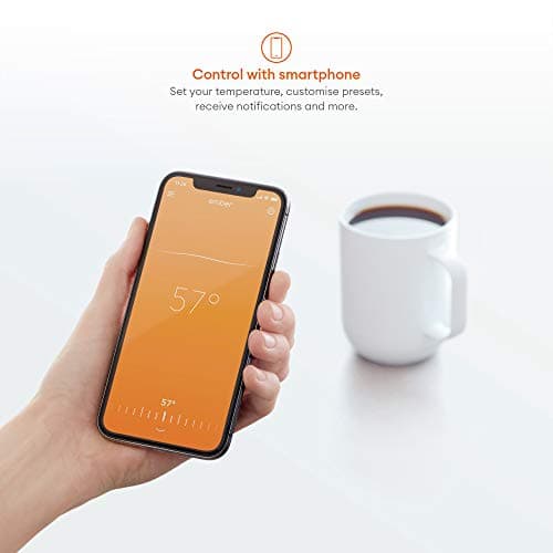 Ember Temperature-Control Smart Mug, 10 Ounce, 1-hr Battery Life, White - App-Controlled Heated Coffee Mug — view 3
