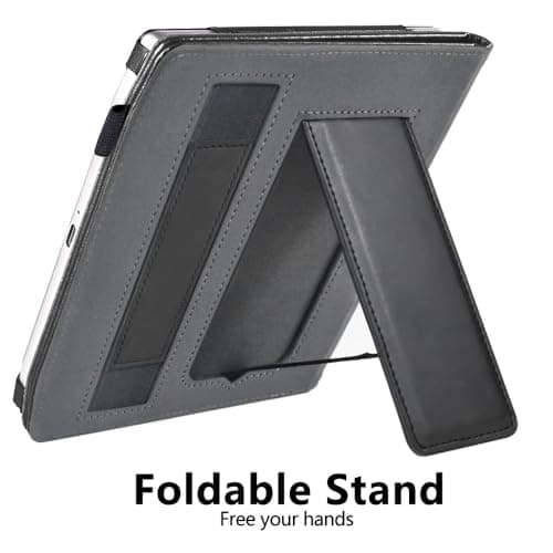 Case for 7" Pocketbook Era Color Ereader 2024 & 7" Pocketbook Era Ereader 2022, Slim PU Shell Cover with Stand, Hand Strap, Auto-Wake/Sleep Feature, Black — view 5