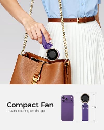 Bearwind Portable Handheld Turbo Fan, 5-Speed High Airflow, 4000mAh Battery — view 6
