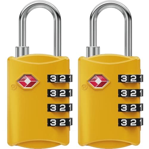 NovLock Suitcase Padlocks, TSA Approved Luggage Locks, Travel Padlocks