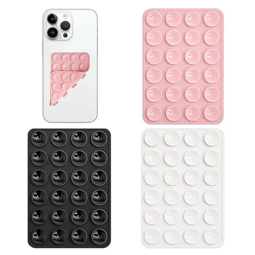 3Pack Silicone Suction Cup Phone Holder Double Sided 24 Suction Phone