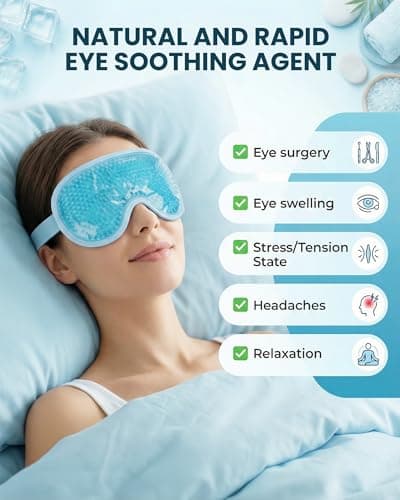 lulir 1 Pack Cooling Gel Eye Mask for Puffy Eyes,Migraine & Headache — view 3
