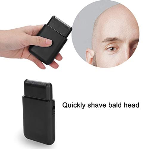 Generic Men's Electric Barber Straight Blade Barber Straight Blade Foil Shaver USB Charging Beard Trimmer, Lightweight and Durable, Black ABS Material — view 2