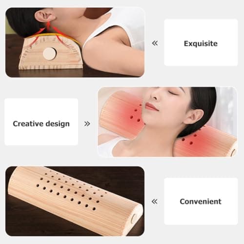 Cervical Pillow with Stainless Steel U Shaped Wooden for Home Sleeping — view 3