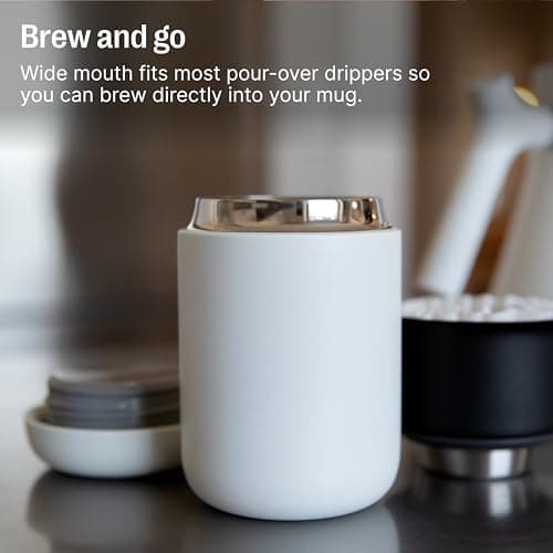 Fellow Carter Travel Mug 355 ml - Ceramic-Lined, Leak-Proof, Matte Black — view 6