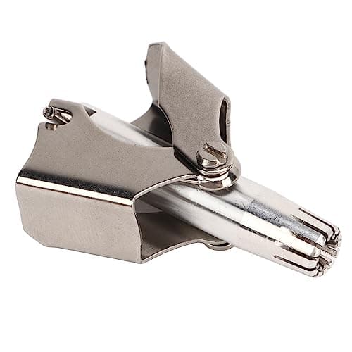 Generic Compact Stainless Steel Nasal Hair Trimmer with 12- Cutter and R Shaped Head, Suitable for Men and Women, Easy Clean Travel Grooming Device for Daily Maintenance — view 2