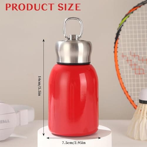 4 Pack Small Stainless Steel Water Bottles, 300ml Insulated Flasks — view 2