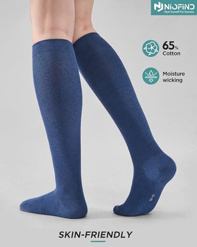 Niofind Compression Socks for Women & Men, 15–20mmHg, Knee High — view 2