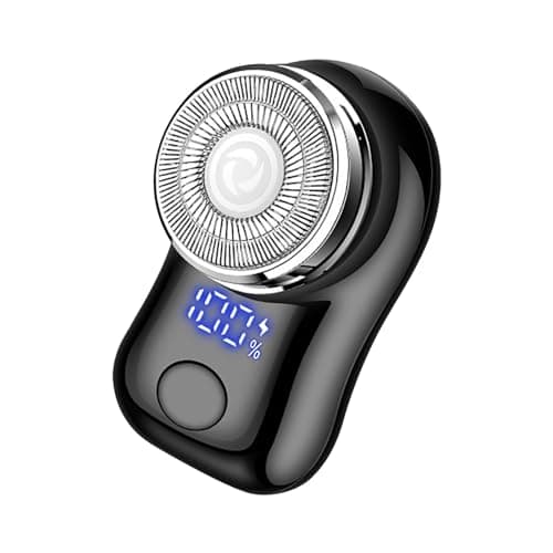 Compact Portable Shaver for Men USB Rechargeable Wet & Dry Grooming with Precision Ideal Travel Trimmer Facial Hair Remover Smooth Tool (Black, One Size)