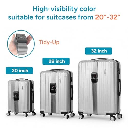 travel inspira TSA Approved Luggage Straps, Suitcases Identifier (Grey) — view 4
