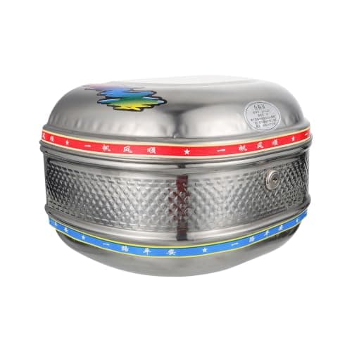 Amosfun Motorcycle Tail Bag Large Capacity Stainless Steel Silver