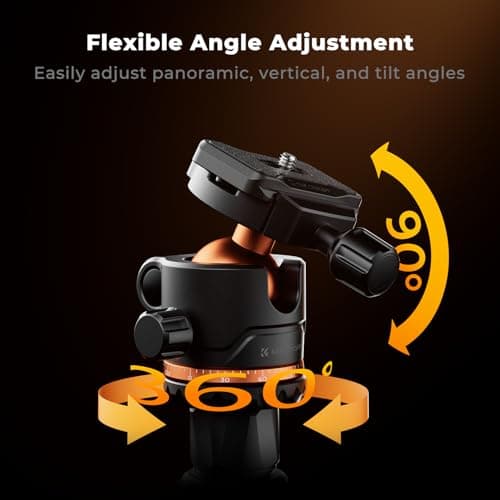 K&F CONCEPT 178cm/70" Compact Camera Tripod — view 3