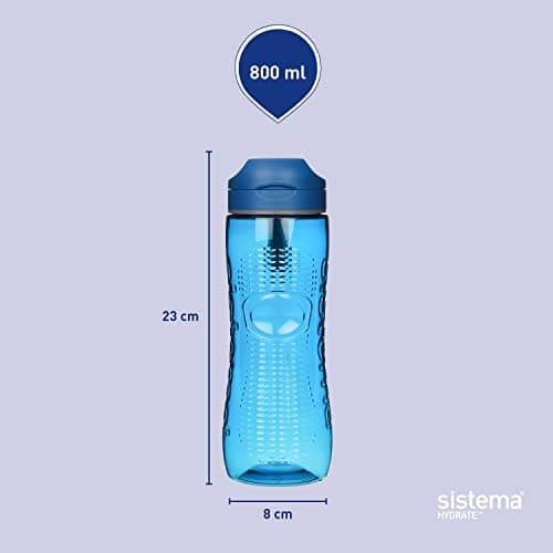 Sistema Hydrate Tritan Active Sports Water Bottle | 800 ml | Leakproof Water Bottle | BPA-Free | Assorted colors — view 5