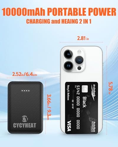 CYCYHEAT 10000mAh Power Bank for Heated Gilet Vest Jacket Pants Blanket — view 6