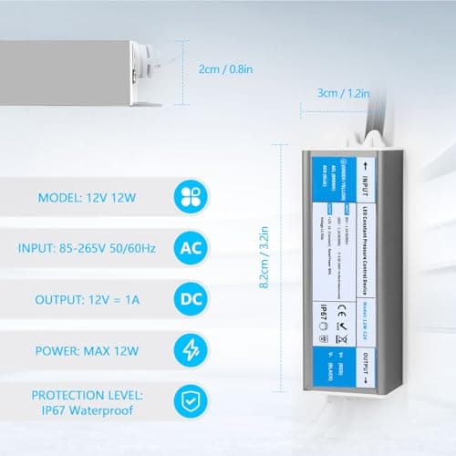 SUCIKORIO LED Driver 240V to 12V 12W Transformer Waterproof IP67 Outdoor — view 4