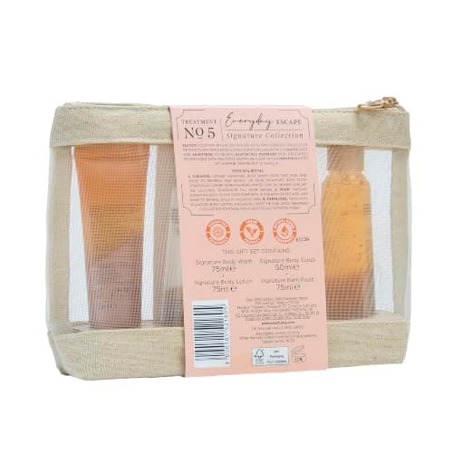 Sanctuary Spa Signature Everyday Escape Gift Set for Women, Bath Float, Body Wash, Body Scrub & Body Lotion Travel Set, Jasmine, Grapefruit & Vanilla Fragrance — view 3