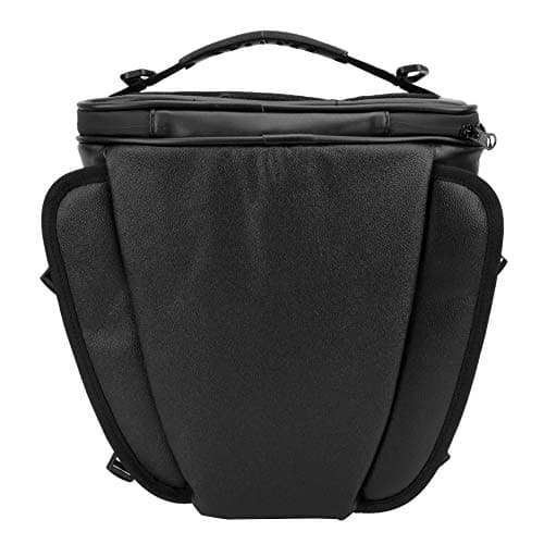 Cryfokt Motorcycle Tail Bag Carbon Fiber Style Motorbike Rear Bag Motorcycle Saddle for Outdoor Riding Black Material — view 4