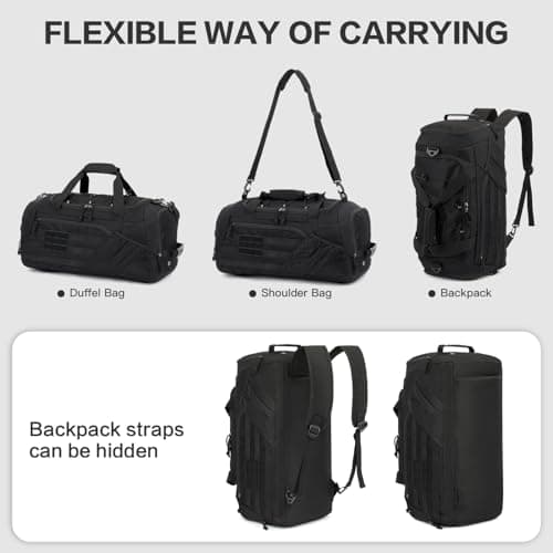 TONRUYN Tactical Gym Bag for Men 45L Sports Duffle Holdall Bags for Travel — view 4